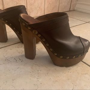 CHANEL Leather Mules/Clogs